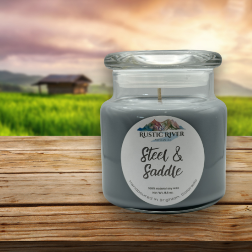 Steel & Saddle Candle