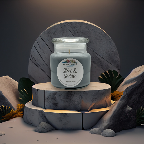 Steel & Saddle Candle