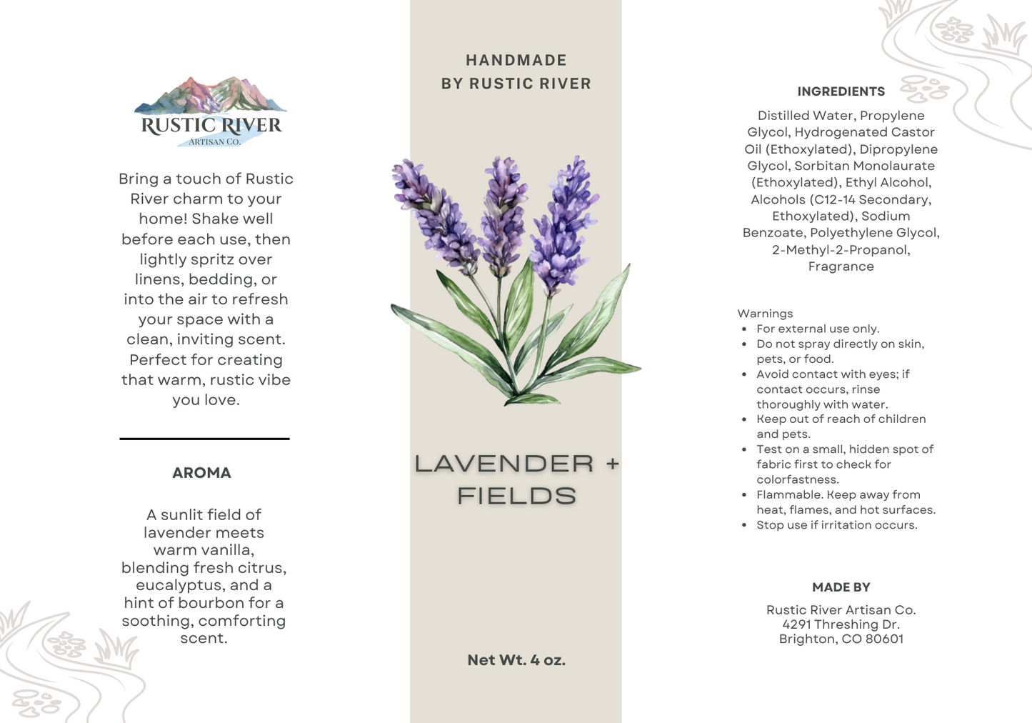 Lavender + Fields Room Spray