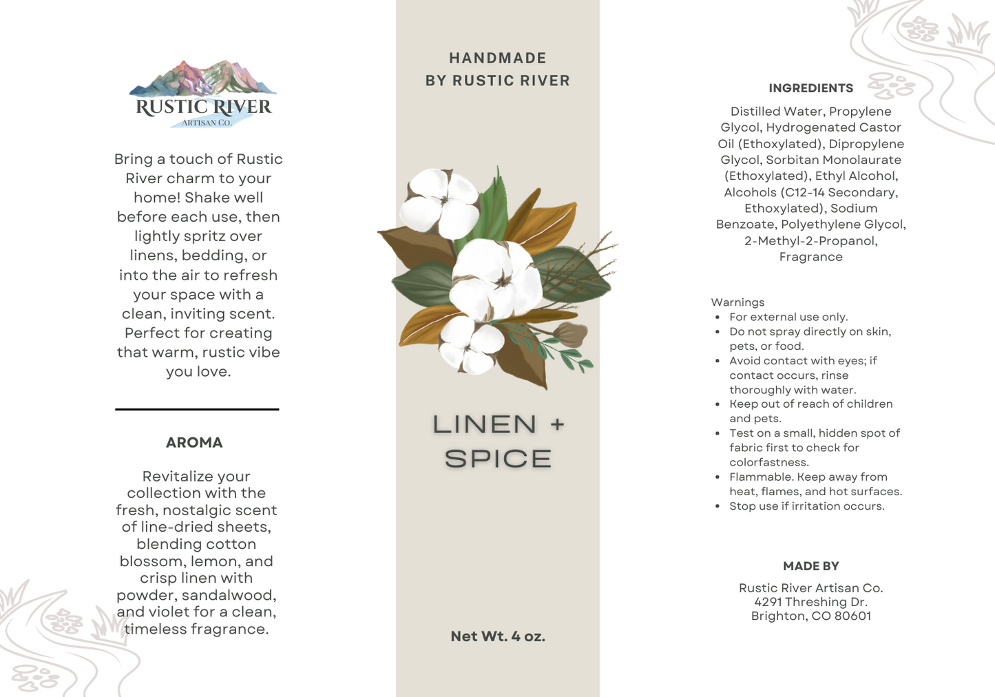 Linen + Spice Room Spray
