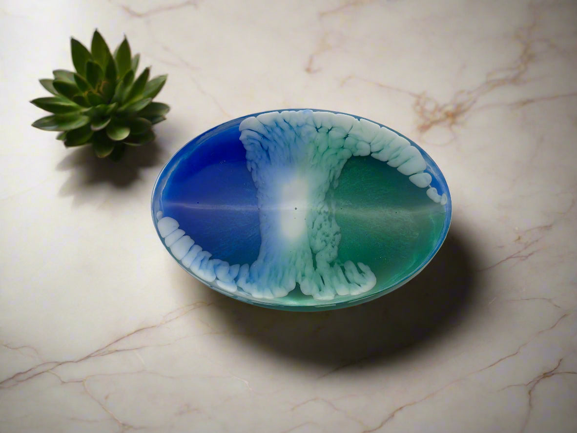 🧼 Rustic River Soap Dish – Sweet Oval