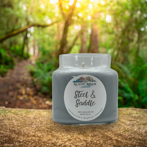 Steel & Saddle Candle
