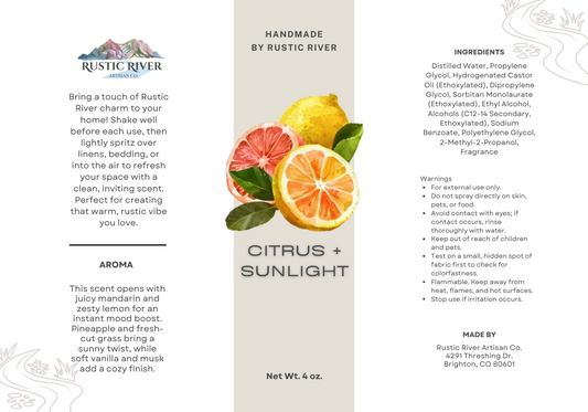 Citrus + Sunlight Room Spray