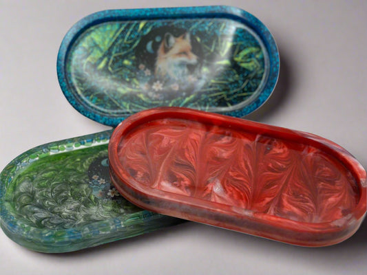 :  🌿 Rustic River Trinket Tray – Custom Catch-All